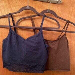 Two Old Navy Cotton Bralettes in size Medium